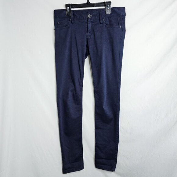 LILLY PULITZER Jeans Pants Worth Low Rise Skinny NAVY BLUE size 0 XS Preppy Chic - Picture 2 of 8